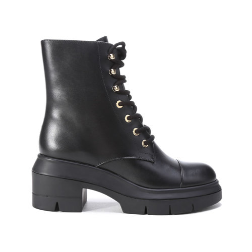 Stuart Weitzman/斯圖爾特韋茨曼【22春夏新款】女士皮革高跟系帶靴子短靴 NISHA