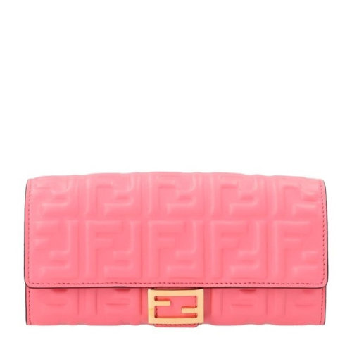 FENDI/芬迪 女士純色皮革經(jīng)典雙F字母徽標(biāo)壓花單肩包斜挎包鏈條包手拿包零錢包女包 8M0365-AAJD 多色可選