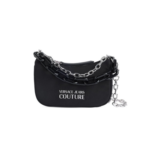 VERSACE/范思哲斜挎包休閑鏈條單間潮流包包黑色百搭