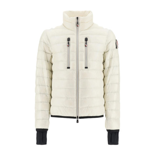 Moncler/蒙克萊 男士白色聚酰胺經(jīng)典袖標裝飾短款羽絨服外套 男士羽絨服