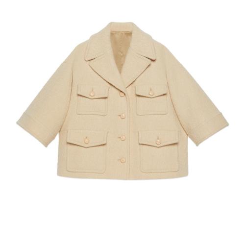  GUCCI古馳 22年秋冬 女士 軟花呢結(jié)子絨夾克 674337 Z8ARL 9783 預(yù)定商品2-6周發(fā)貨