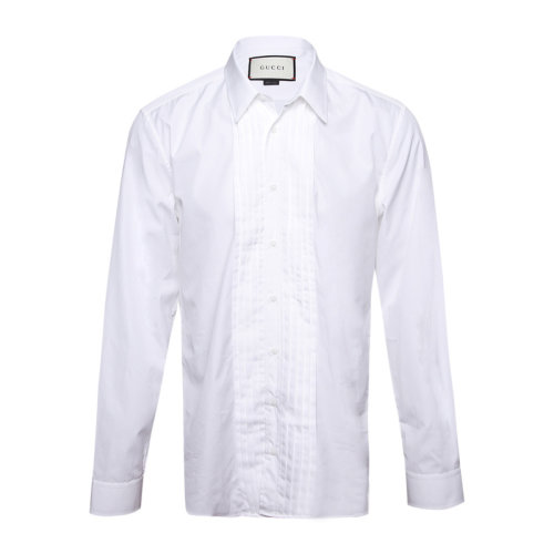 GUCCI/古馳 男士白色棉質(zhì)翻領(lǐng)長袖上衣襯衣襯衫 333764-21131 多款可選