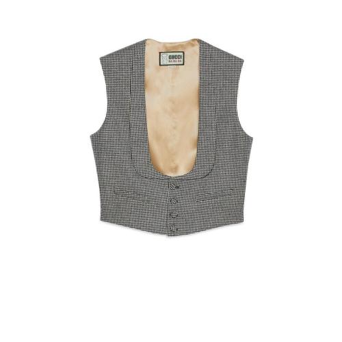  GUCCI古馳 22年秋冬 男士 Gucci HA HA HA特別系列格紋馬甲 719365 ZAJN2 1016