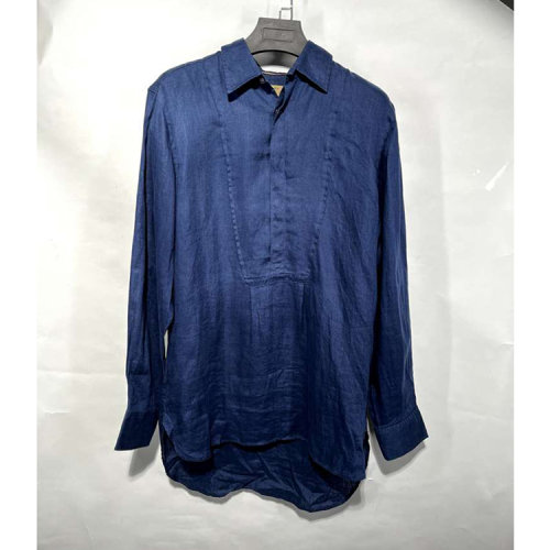 BURBERRY/博柏利 藍(lán)色男士長袖襯衫