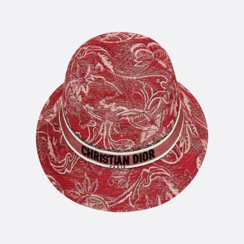  DIOR迪奧 22年秋冬 女士 帽子 Bob D-Bobby Dior Brocart a petit bord 25BRO923X134_C385