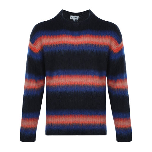 KENZO/高田賢三潮流撞色條紋套頭男士針織衫/毛衣FB65PU615