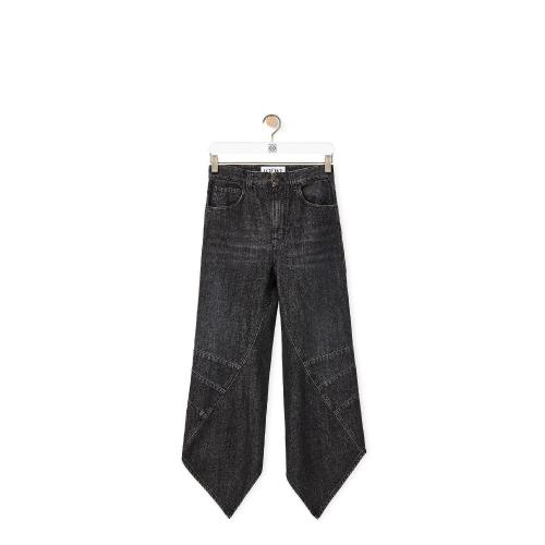  LOEWE羅意威 22年秋冬 女士 牛仔褲 Curved jeans in denim S540Y11X19-1100
