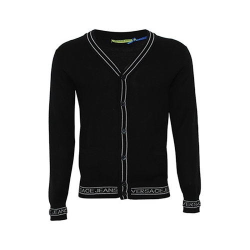 VERSACE/范思哲 男裝男士黑色羊毛時(shí)尚百搭外套針織衫/毛衣 B5GMB809-56647-899