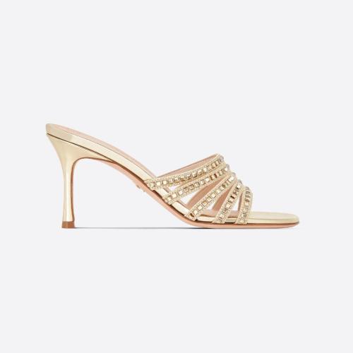  DIOR迪奧 22年秋冬 女士 高跟涼鞋 Dior Gem 帶跟涼拖 KDQ788SQR_S71K