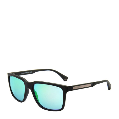 Emporio Armani/安普里奧阿瑪尼 時(shí)尚 休閑 度假 男女款 太陽(yáng)鏡 亞光 黑色鏡框 綠色 反光鏡片 墨鏡 眼鏡  EA4047 56mm 阿瑪尼