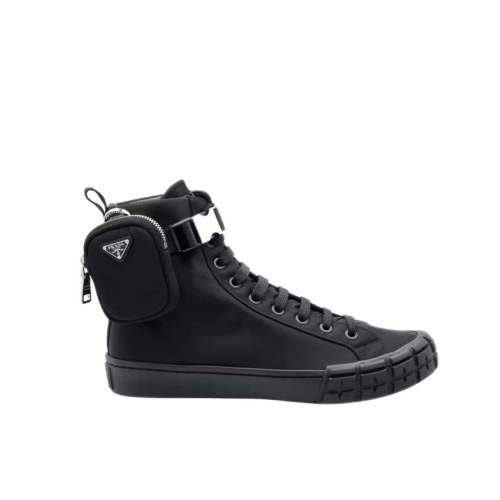 PRADA/普拉達時尚百搭高幫男士休閑運動鞋2TG1743LFVF0002