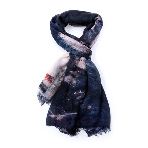 【DesignerAcc】SHOKAY/繡嘉限量款釋放的牦牛藝術(shù)印染牦牛絨披肩長(zhǎng)款兩用輕薄披肩圍巾