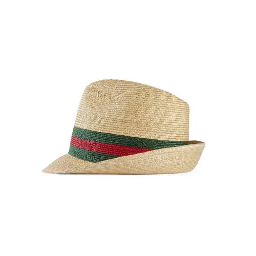  GUCCI古馳 22年秋冬 女士 草編軟呢帽 434760 K0M00 9666