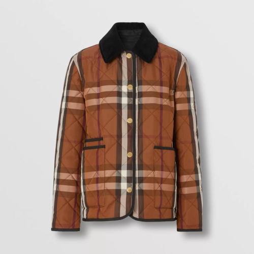  BURBERRY 22年秋冬 女士 格紋菱形絎縫尼龍外套 80604871