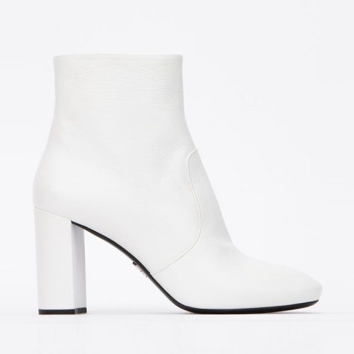 PRADA/普拉達  短靴 女性 襪靴 尖頭 白色 短靴 1T671L-034-F0009有瑕疵