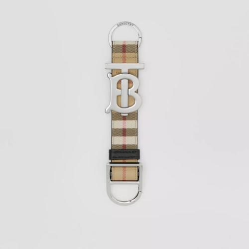  BURBERRY 22年秋冬 男士 專屬標(biāo)識(shí)裝飾 Vintage 格紋鑰匙圈 80638631