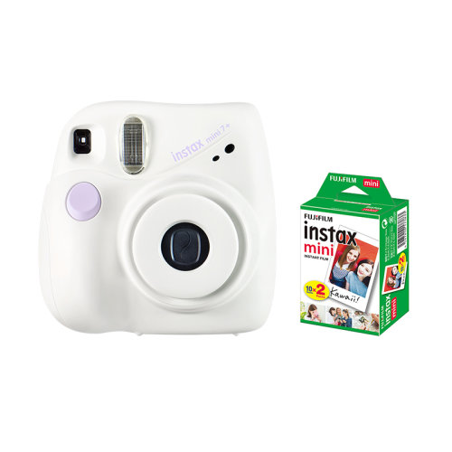 fujifilm/富士 富士instax立拍立得 一次成像相機(jī) mini7+（mini7c/s升級(jí)款）白【附送20張相紙】