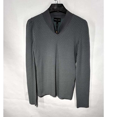 Emporio Armani/安普里奧阿瑪尼 灰色系綠點(diǎn)女士針織衫