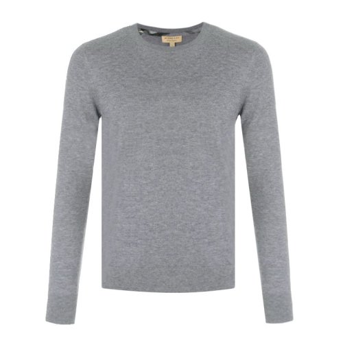 BURBERRY/博柏利  男裝 服裝 男士花灰山羊絨套頭衫 男士毛衣