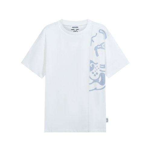 KENZO/高田賢三 女士短袖T恤 女士棉質超大造型K Tiger圓領短袖T恤 2TS975 4SB