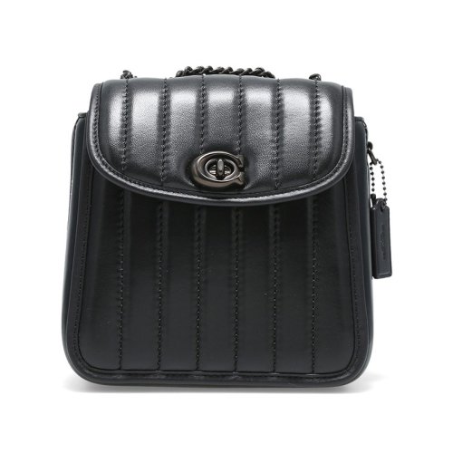 COACH 蔻馳 女士專柜款MADISON系列小號(hào)雙肩包黑色皮質(zhì) 4688 V5BLK