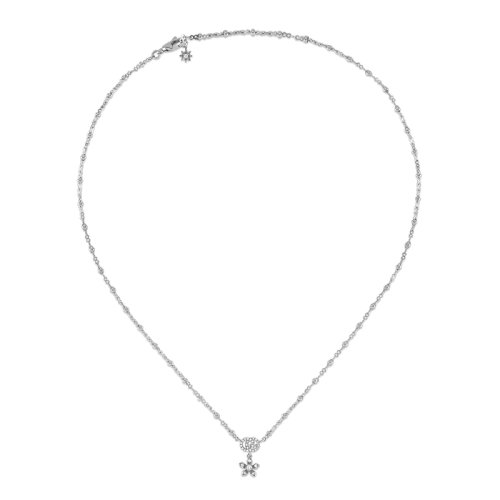 GUCCI/古馳 Gucci Flora系列 18K金白金GG細(xì)節(jié)飾有花朵鉆石項(xiàng)鏈 581842J85689066