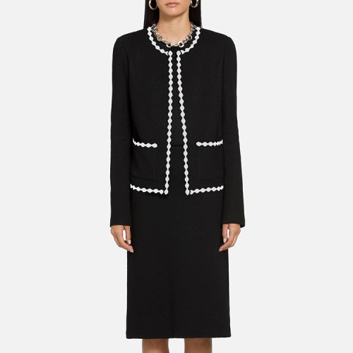 St.John/盛薔鵝卵石紋理外套女士夾克K61Y061