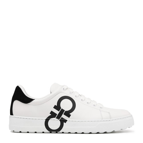 Salvatore Ferragamo/菲拉格慕21新品徽標(biāo)印花牛皮革男士休閑運(yùn)動(dòng)鞋NUMBER