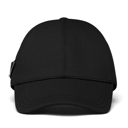 PRADA/普拉達  男士黑色斜紋布棒球帽2HC274_2DXI_F0002