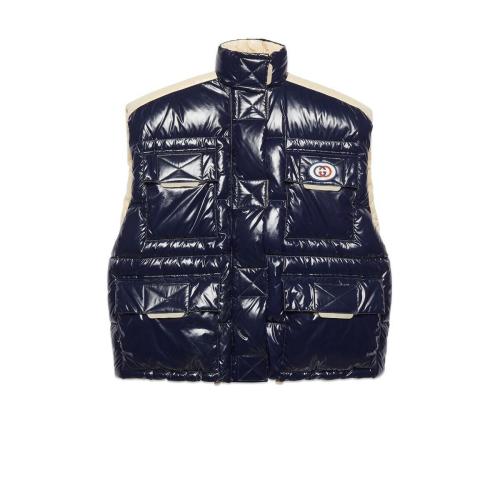  GUCCI古馳 22年秋冬 女士 雙面可穿尼龍羽絨馬甲 675736 Z8AR1 4330