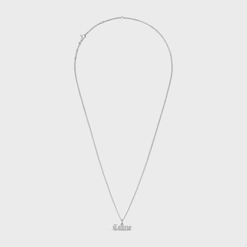  CELINE賽琳思琳 22年秋冬 男士 項(xiàng)鏈 CELINE銠銀色飾面銀質(zhì)哥特式項(xiàng)鏈 46Z306SIL.36SI