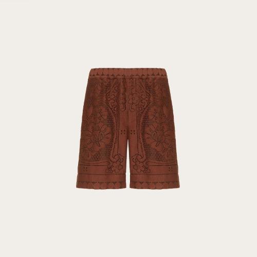  VALENTINO華倫天奴 22年秋冬 男士 短褲 BERMUDA EN GUIPURE XV3RDB3788DC30