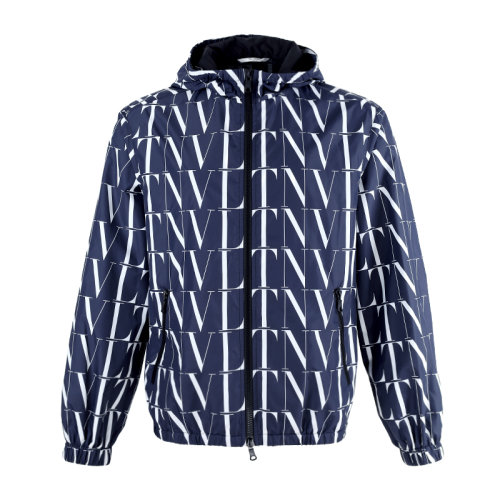 Valentino/華倫天奴  男裝 男士時尚百搭拼色拉鏈連帽外套夾克 VV3CI3686G0 022