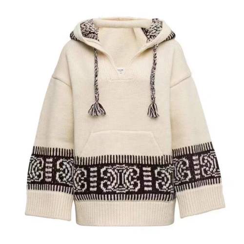 CELINE/賽琳  網(wǎng)紅時(shí)尚女士連帽套頭針織衫/毛衣2A34T421P01OD【主推】