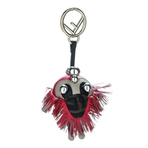 FENDI/芬迪  掛飾 經(jīng)典百搭 F字母 紅色 女性 皮質(zhì)掛飾