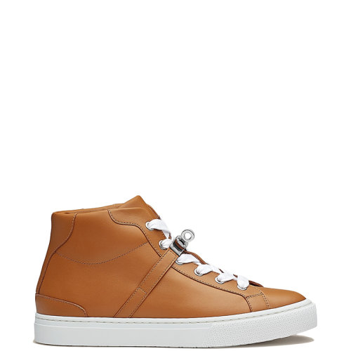 HERMES/愛馬仕 22年秋冬新款 Daydream系列 女士自然色小牛皮Kelly搭扣高幫運(yùn)動(dòng)鞋H212260ZA3370