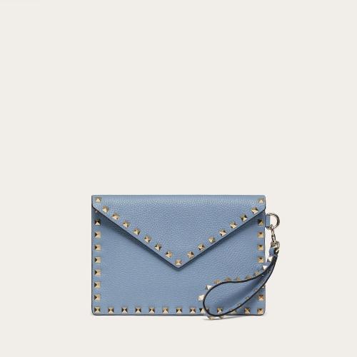  VALENTINO華倫天奴 22年秋冬 女士 手拿包 Pochette Rockstud en veau graine 1W2P0P87VSH56Y