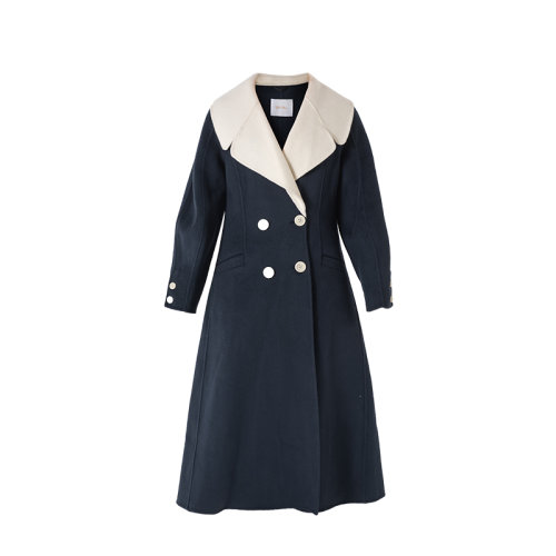 GeleiStory/GeleiStory秋冬款過膝長款風衣女時尚流行收腰顯瘦氣質雙排扣女裝＞女士外套＞女士皮衣