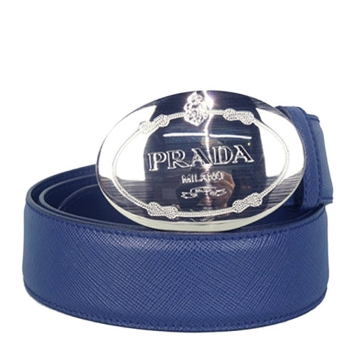 PRADA/普拉達(dá) 男士藍(lán)色牛皮腰帶皮帶 1C3975-053-F0016