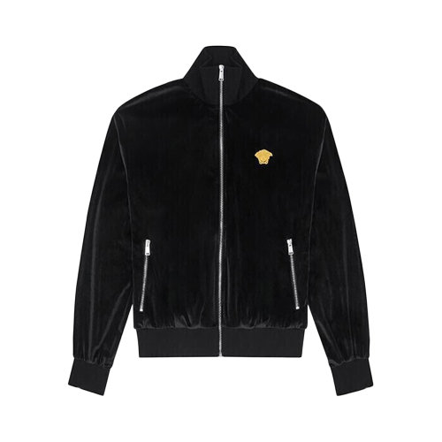 VERSACE/范思哲 男士黑色有機(jī)棉外套夾克 A89408-A234467-A1008