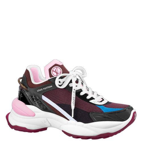 Louis Vuitton/路易威登 22年早春新款 RUN 55系列 女士波爾多紅混合材質(zhì)運動鞋1A9H5B