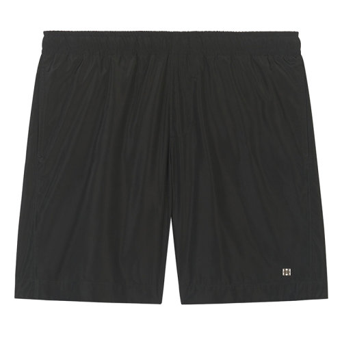 Givenchy/紀梵希 男士黑色科技纖維4G LOGO長款泳褲短褲BMA00L13VP-001