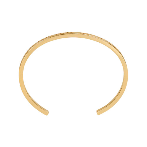 CELINE/賽琳 22新款 時(shí)裝秀款 女士金色黃銅字母雕刻半圓環(huán)手鐲460FK6BRA.35OR