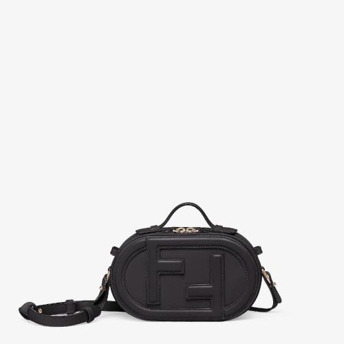  FENDI芬迪 22年秋冬 女士 單肩包 黑色皮革迷你手袋 8BS058A5DYF0KUR