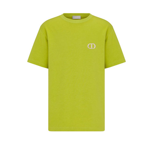 DIOR/迪奧 22年春夏新款 男士綠色純棉CD Icon標志寬松版型短袖T恤943J605A0554_C681