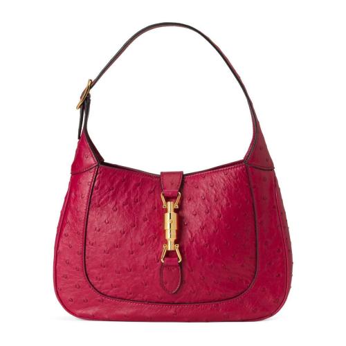  GUCCI古馳 22年秋冬 女士 Jackie 1961系列鴕鳥皮小號肩背包 636709 EY00G 5529