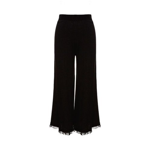 SHOKAY/繡嘉 春夏新品卡拉利斯系列女士薄款九分闊腿裙褲女士休閑褲 流蘇