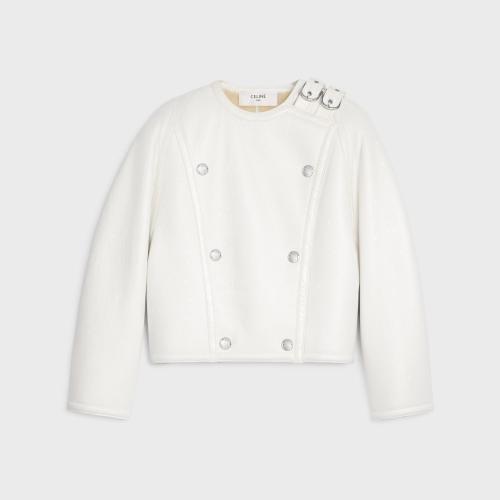  CELINE賽琳思琳 22年秋冬 女士 夾克 柔軟羊皮革飛行員夾克 2ED74289T.02EM