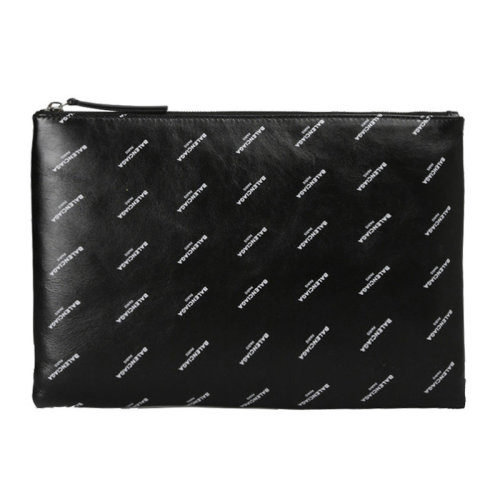 Balenciaga/巴黎世家 男士黑色皮質(zhì)手拿包 4828740AD0N8164