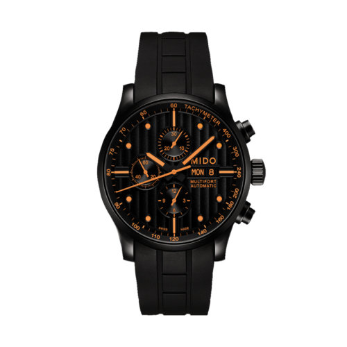  mido/美度  舵手系列黑色橡膠表帶運動自動機械男士腕表44毫米 M005.614.37.051.01